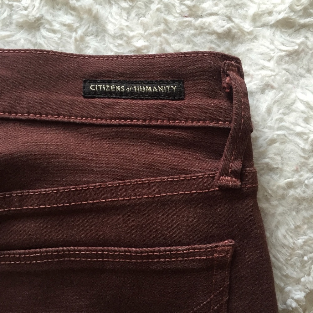 CITIZENS OF HUMANITY Maroon Ava Lowrise Jeans 27 - Picture 12 of 16